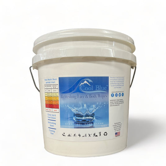 Cool Blue Refreshing Face & Body Wipes Bucket 320 ct. - coolblueproducts